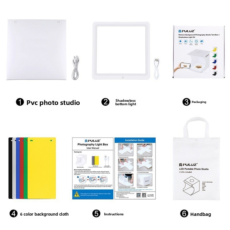 Photography Lighting No Shadows - 2‑in‑1 20cm Mini Led Photo Light