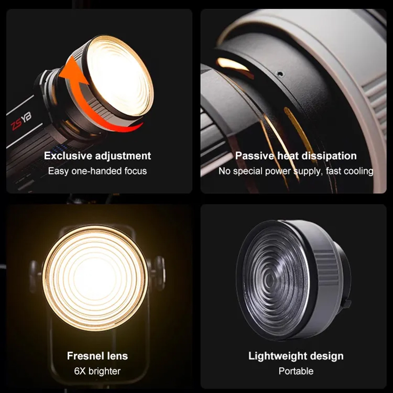 Fresnel Lens 15-55 Degree Adju - Photography And Videography Lighting 评论和价格