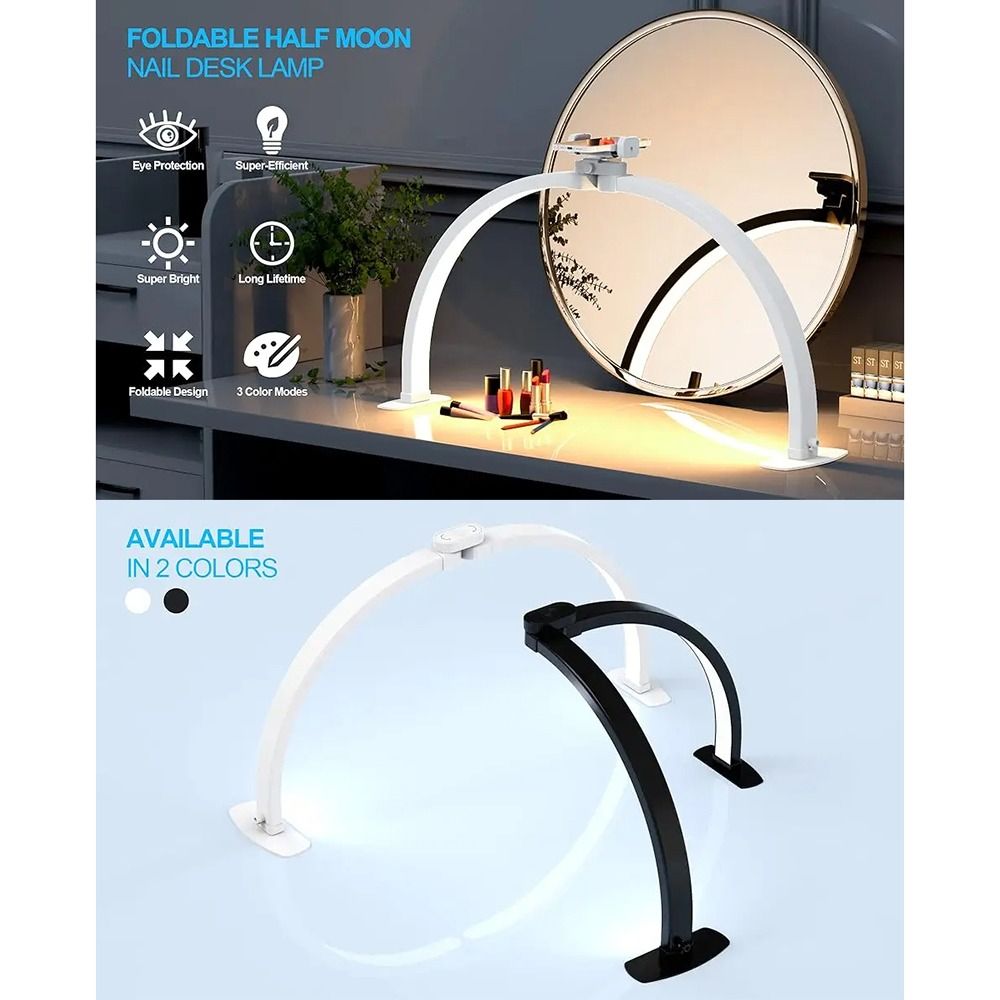 Dimmable Half Moon Nail Lamp 1 - Photography Lighting No Shadows 评论和价格