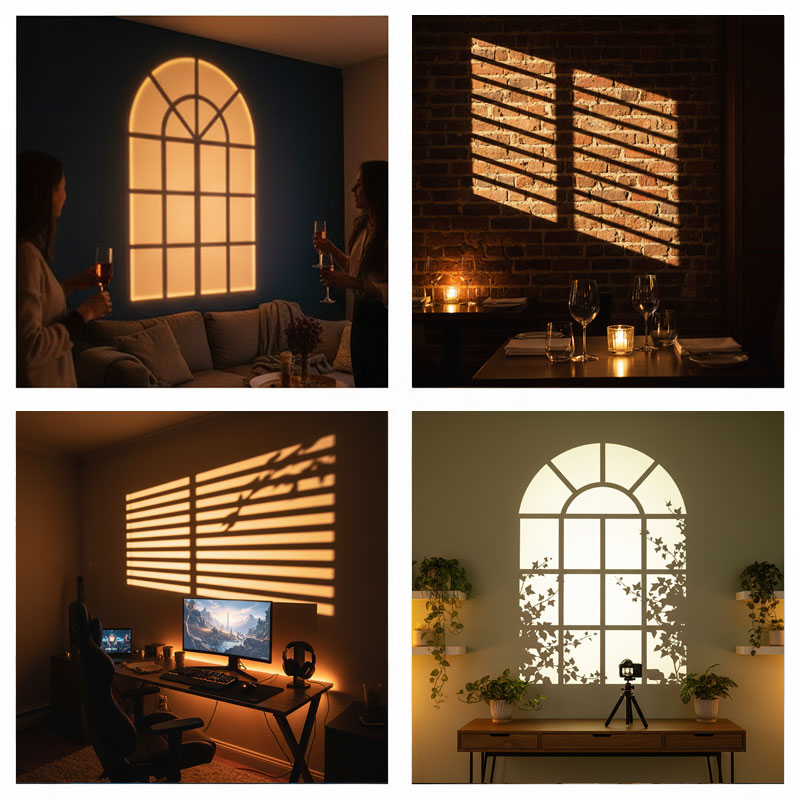 Window Gobo Projector Light 12 - Photography Lighting No Shadows 评论和价格