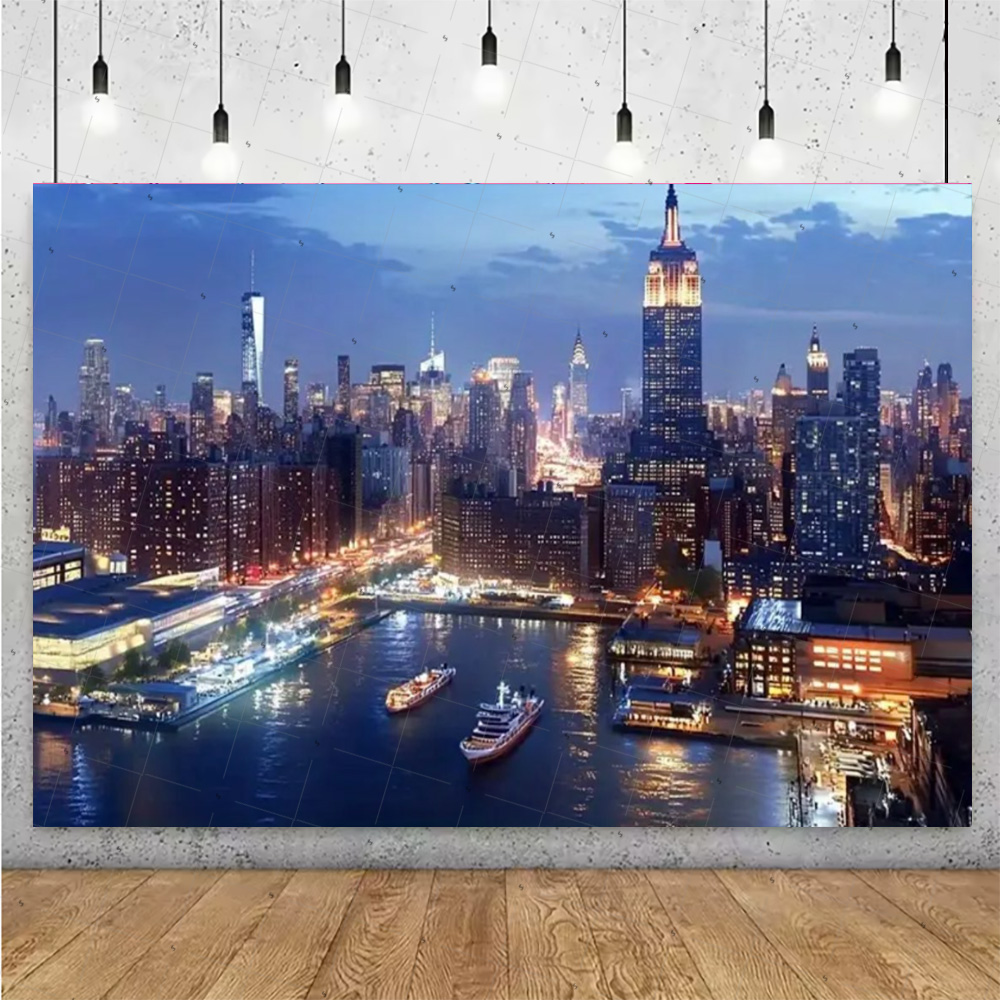 Night View High-Rise Building  - Photography Lighting Backdrop 评论和价格