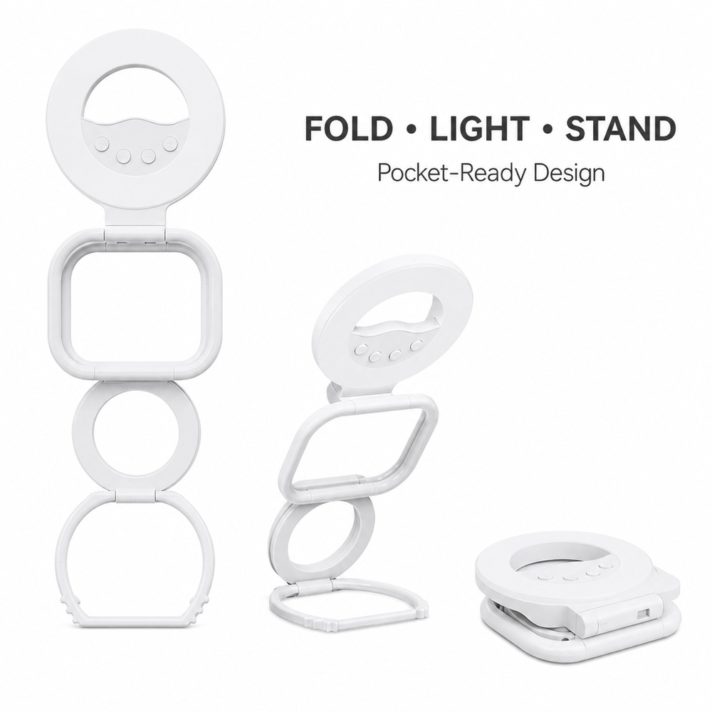 Foldable Magnetic Phone Fill L - Photography Lighting Video 评论和价格